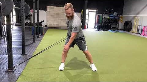 Lateral split squat (band resisted)