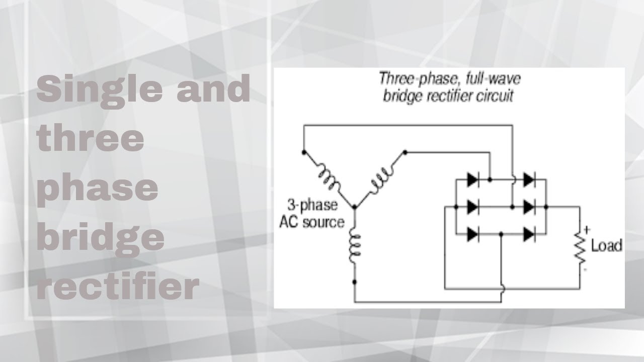 Single phase and three phase bridge rectifier in hindi| Bridge ...