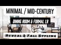 MINIMAL Dining & Formal Room TOUR / Fall Home Styling ideas