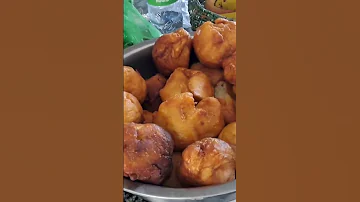 Two Choices Of Breakfast Food Fritters 