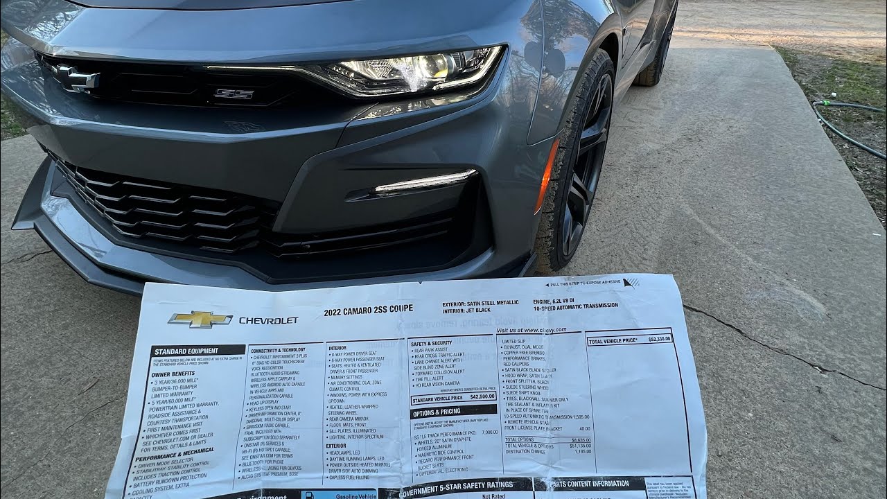 2022 CAMARO 2SS 1LE costs how much to own!?!