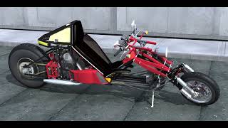 3D Renderings of my Akira Bike project Phase I prototype currently being built