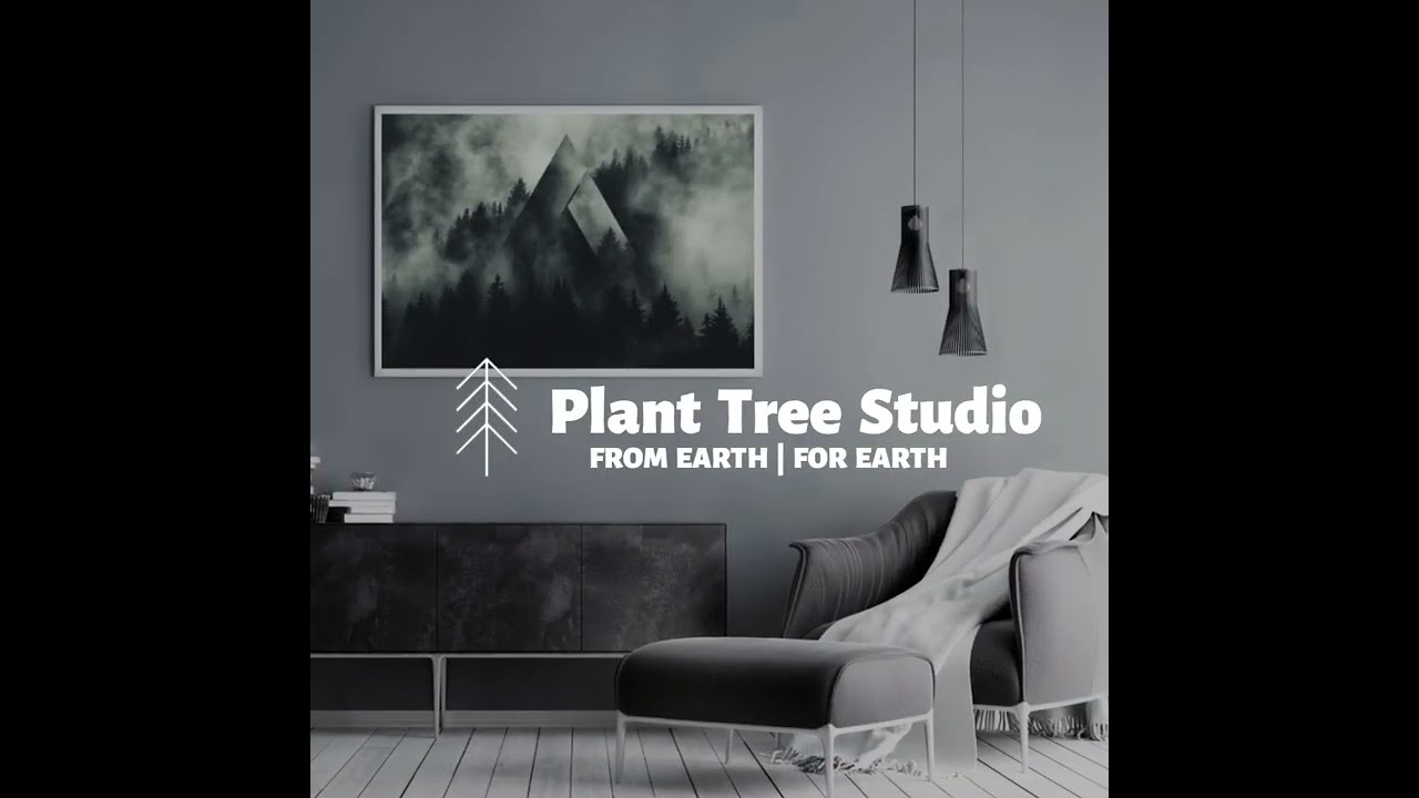 Dark Misty Forest Nature Wall Art