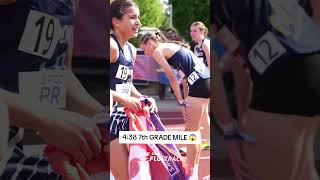 7th Grader Angie Alder runs a 4:38.25 MILE!!