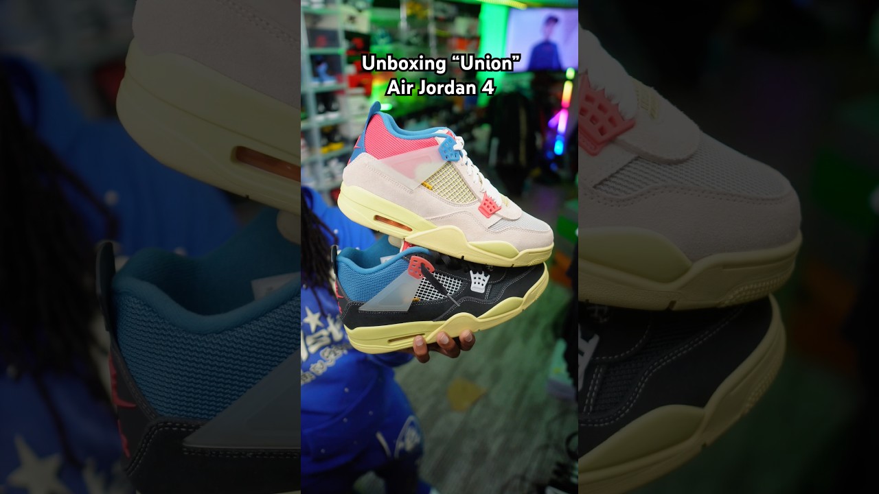 Распаковка кроссовок Air Jordan 4 «Union» 