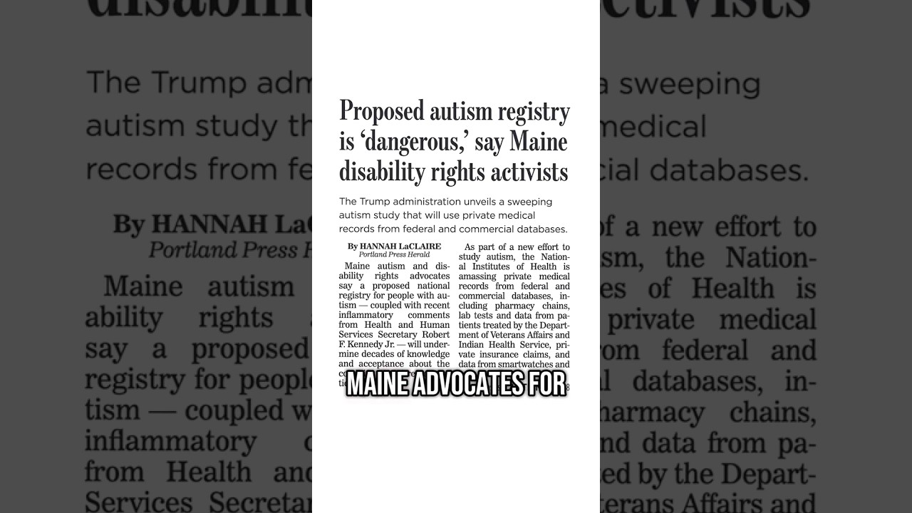 4/24 Mainers blast Trump autism registry 
