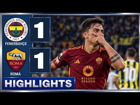 FENERBAHÇE 1-1 ROMA! 😱🔥 All Goals & Highlights | Champions League 2026 #fenerbahçe  #romantic