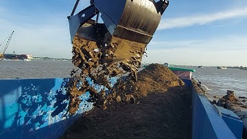 #T27 Cạp Cát Trên Sông - Công Việc Sà Lan - Sand Scavenger On The River Barge Work
