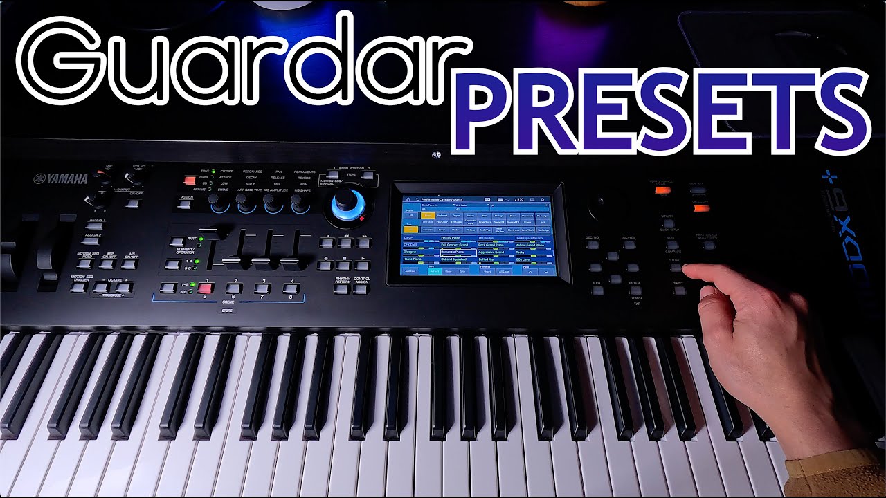 Como GUARDAR salvar PRESETS Ajustes SONIDOS en los Pianos TECLADOS YAMAHA MODX+ MONTAGE Facilmente