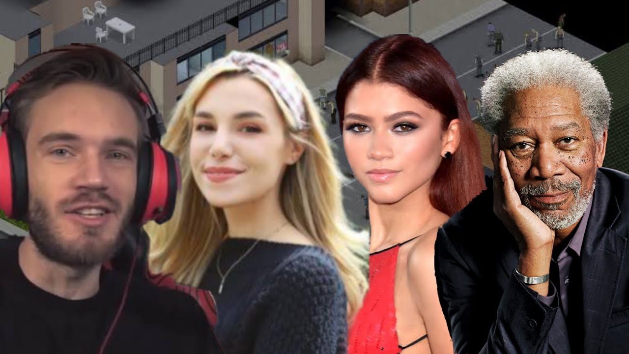 Project Zomboid: Playing as Pewdiepie, Marzia, Morgan Freeman and