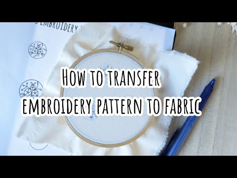 How to transfer embroidery pattern to fabric Easy way to transfer ...