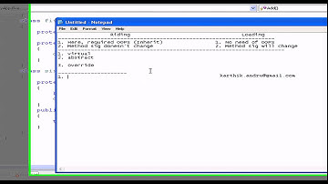C# Tutorial - OOPS - Part 3 -  What is Virtual and Abstract Method with Telugu Voice Hover