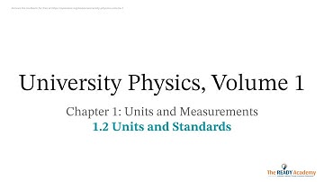University Physics, Vol 1 - 1.2 Units and Standards