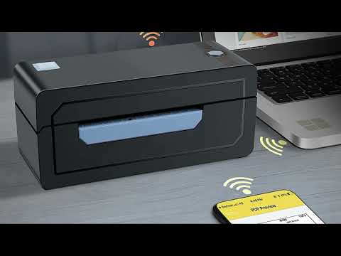 JADENS Bluetooth Thermal Shipping Label Printer – Wireless 4x6 Shipping Label Printer, Black