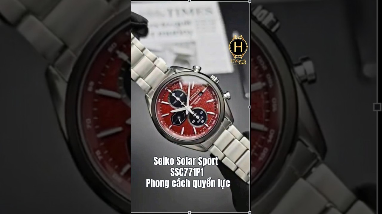 Review Đồng Hồ Nam Seiko Solar Chronograph Sport - SSC771P1 | Hwatch Channel | Shorts |