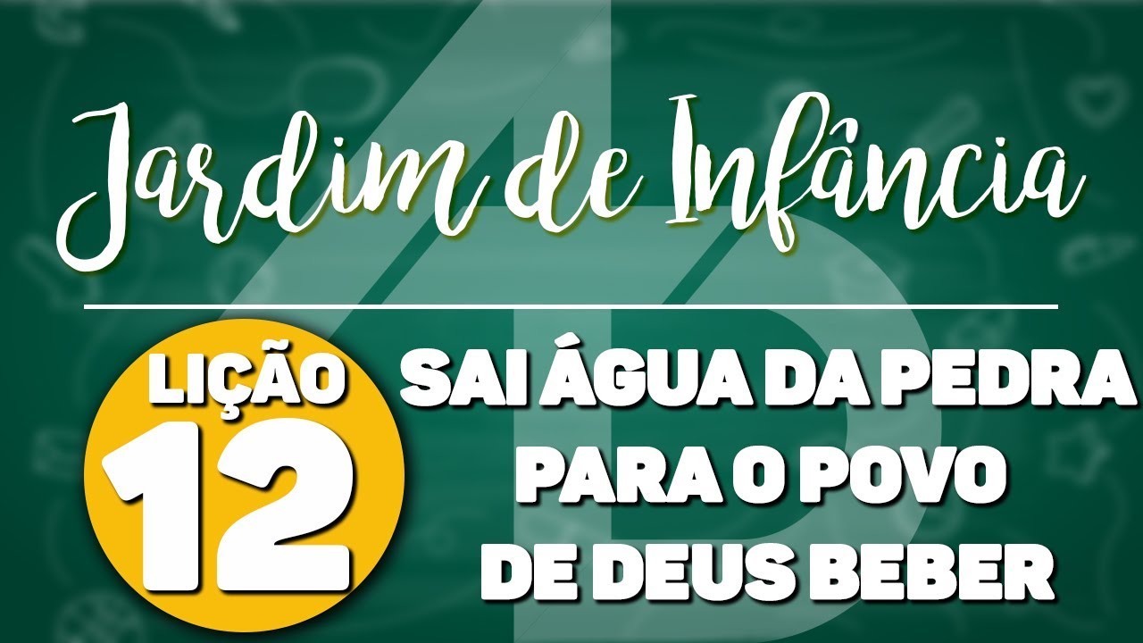 EBD | Jardim de Infância | Lição 12 - Sai água da pedra para o povo beber | Prof. Sabrina Costa deus şapka