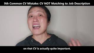 13 Common CV Mistakes: Mistake 9 CV Not Matching To Job Description
