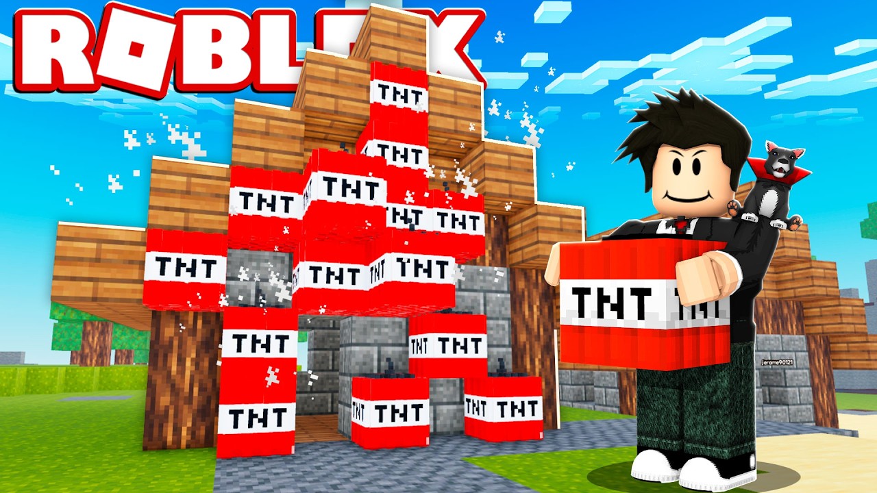 LOKIS COM TNT NAS CASINHAS | Roblox - TNT Voxel Playground