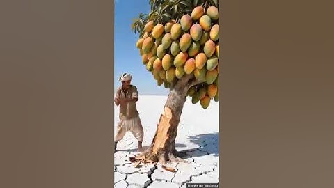 Lady Soldier saved the mango tree from drying up by watering it 😭 #ai #plants #save #water