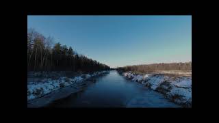 Времена года.  Река Соть. Видео таймлапс.