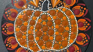 Part 1 6 inch round with cluster dots and fall color palette 