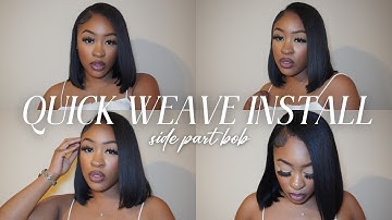 How to: $60 Quick Weave Bob w/ Leave Out ♡ | Nyomi Charmayne