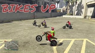 Bikes Up Guns Down (GTA 5) - Funny moments, crashes, and more