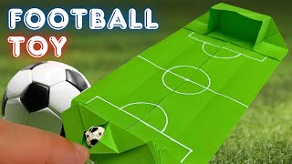 How to Make Paper Football Toy | Easy Origami Football Toy | Moving Paper Toys | Paper Shooting Game