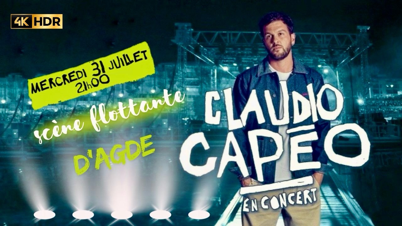 Concert intégral de Claudio Capéo à la scène flottante D’agde #claudiocapeo #agde