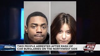 Two people arrested after rash of car burglaries on Northwest Side
