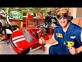 OPENING Up 24 HOUR Real Life CAR Garage! Inside PAPA JAKES House!