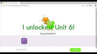 Duolingo French Course - Unlocking Unit 6