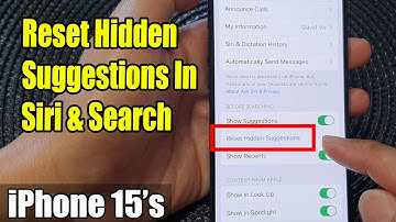 iPhone 15/15 Pro Max: How to Reset Hidden Suggestions In Siri & Search