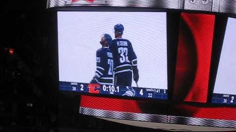 Henrik Sedin Makes An Accurate Shot