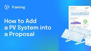 How to add a PV system into a proposal