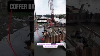 Underwater Concreting, Coffer Dam, Tremie Pipe #underwaterconstruction #bridgeconstruction