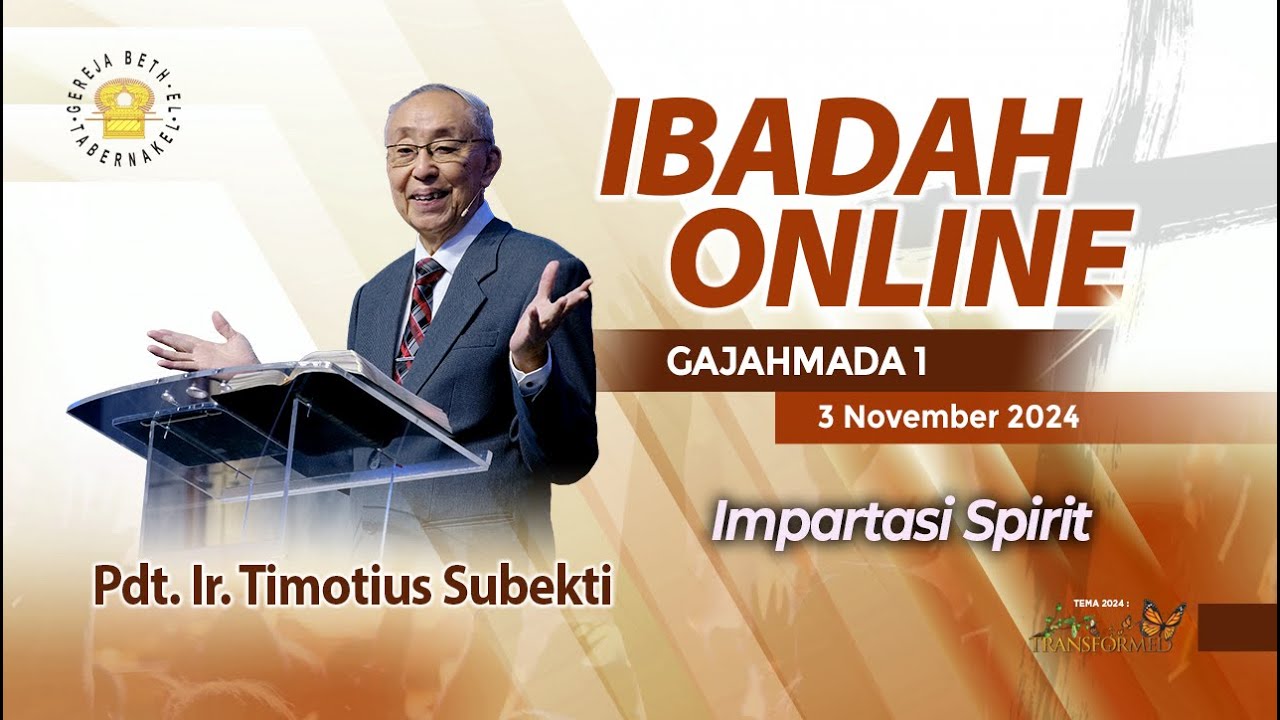 Pdt. Ir. Timotius Subekti - JADILAH SAHABAT ALLAH - 03.11.2024 - IBADAH ONLINE GAJAHMADA 1