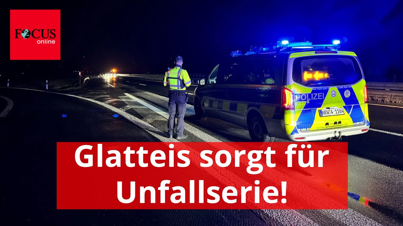 Glatteis sorgt für Unfallserie! Drei Tote, elf Verletzte bei Crashs auf A44