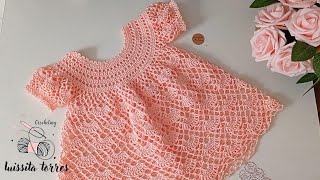 WOW!!Vestido para Bebé Tejido a Crochet 69 Meses paso a paso Fácil y Rápido de tejer Nuevo patrón