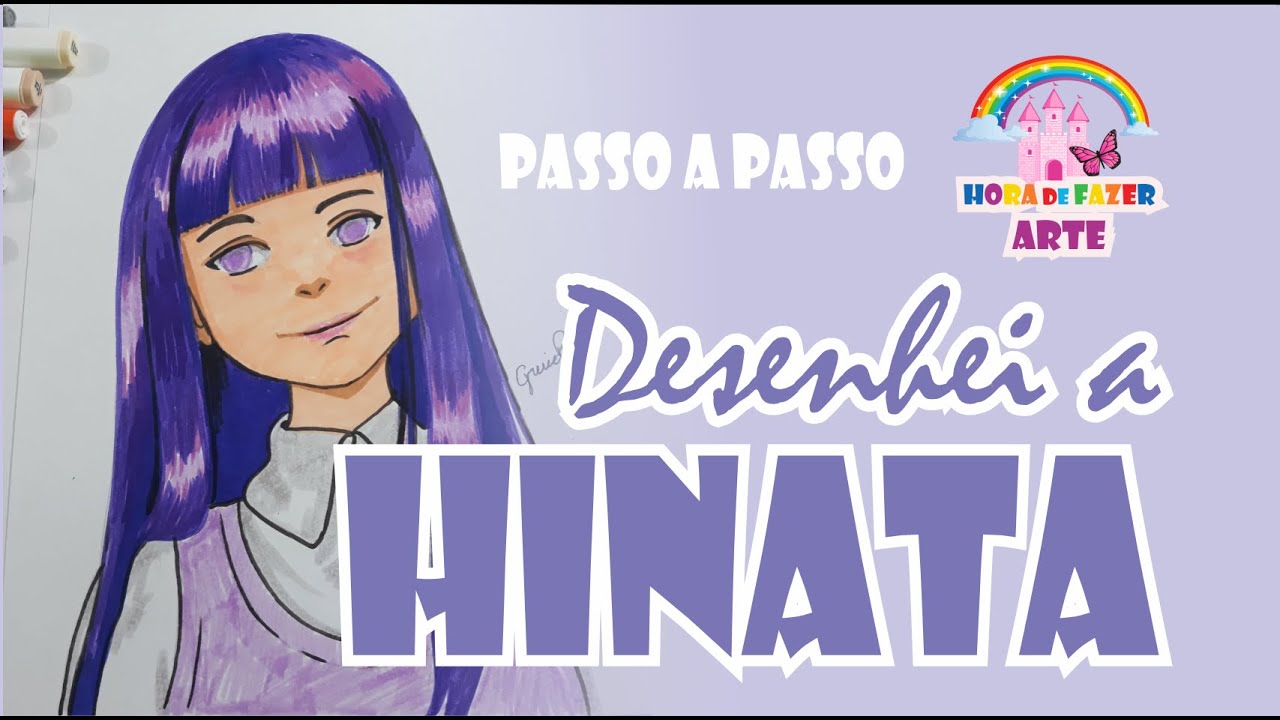 Como desenhar: Hinata (Naruto) - Como Desenhar Personagem