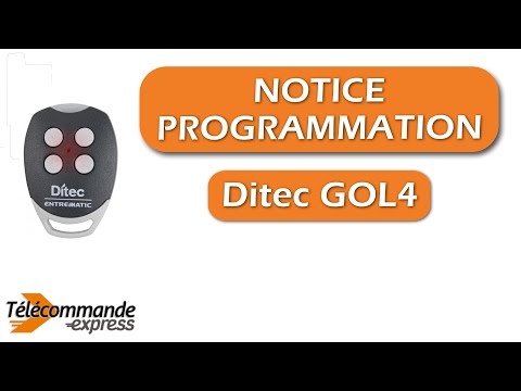 Programmer une Télécommande Ditec GOL4