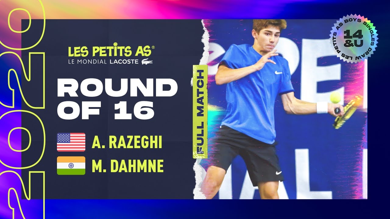 Les Petits As 2020 | Boys Round of 16 | Alexander Razeghi vs. Manas ...