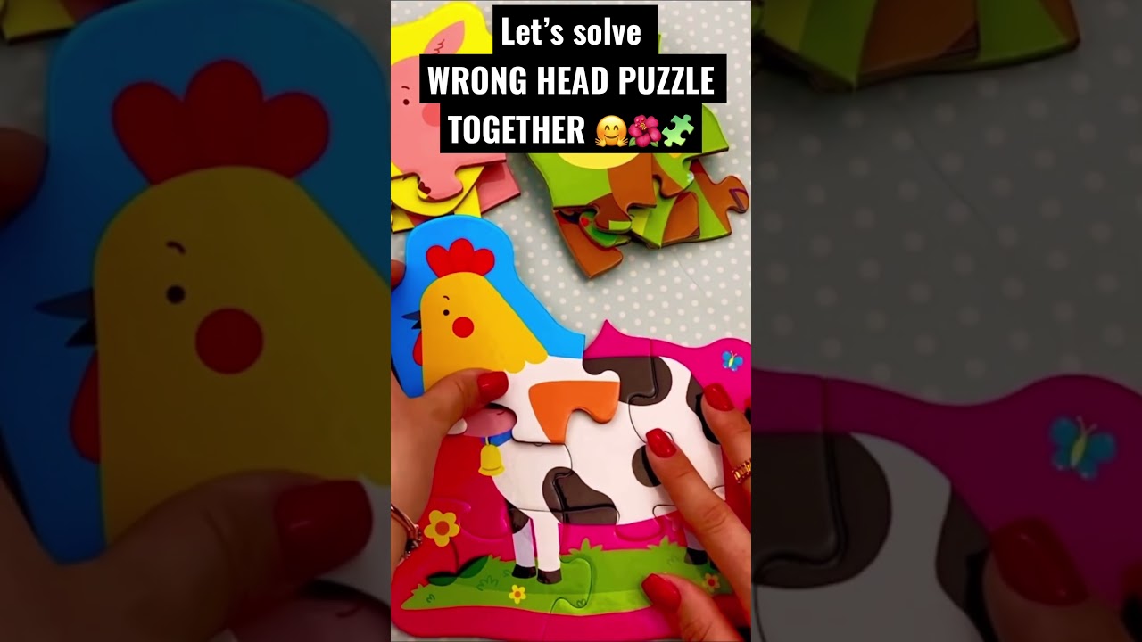 🐴ANIMALS WRONG HEAD Puzzle | 🧩Let’s solve it together - watch the full video 😍🤗