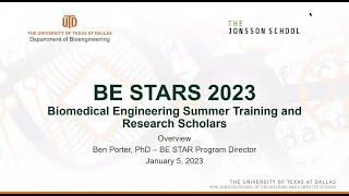 UTD B.E. Stars Information Session | UT Dallas Bioengineering