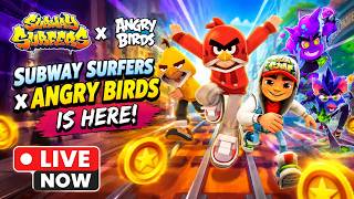 Finally Subway surfers X Angry Birds 2 is here |Subway surfers Live Gameplay🛑| 👾