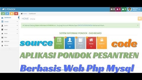 Source Code   Aplikasi Pondok Pesantren Berbasis Web Php Mysql