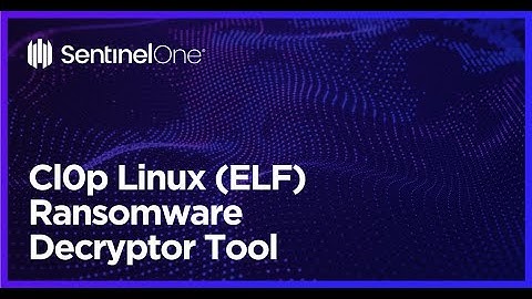 SentinelOne Demo: Cl0p Ransomware Linux (ELF) Decryptor Tool