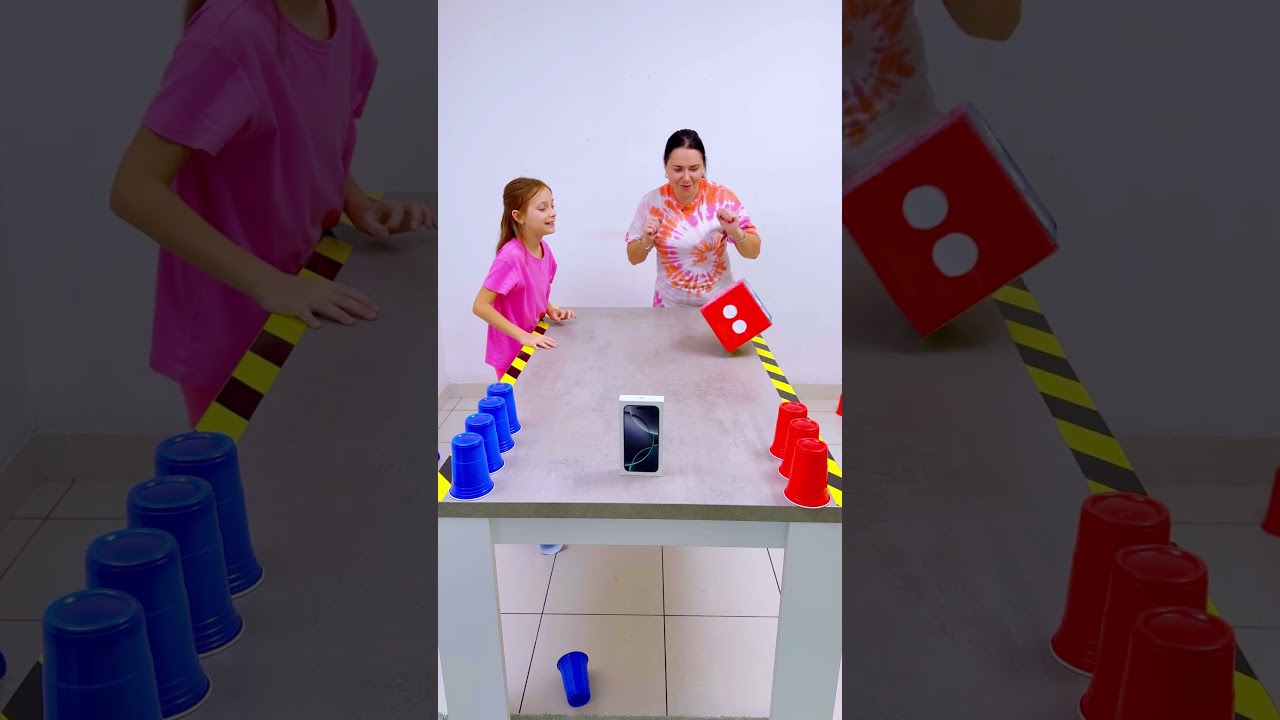 Dice withe color cups Challenge #shorts Eva Alisa Family Shorts