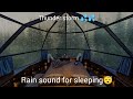 Rain sound for sleeping  heavy rain thunder sound on glass roof at day  relax sleep sound