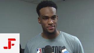 Toronto raptors post game - interview with oshae brissett vs boston
celtics 2020 nba season 2019 champions & easter...